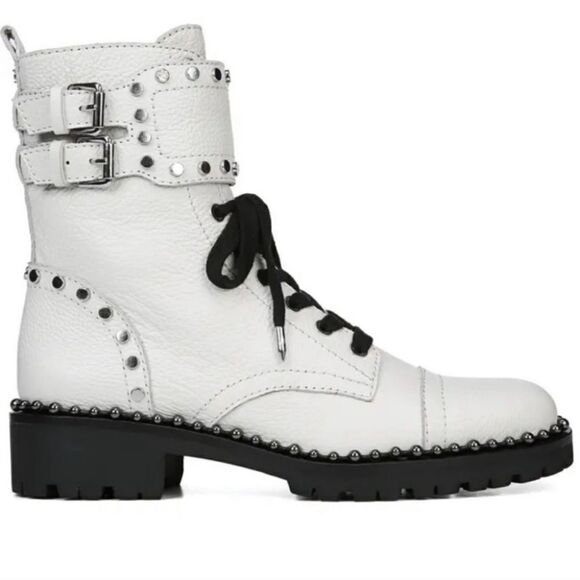 Sam Edelman Women's Jennifer Bright White Leather Size 5M - Picture 4 of 16